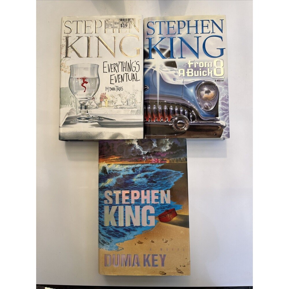 Lot of 3 Stephen King Hardcover Books Hearts In Atlantis,  Duma Key - All Firsts